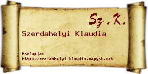 Szerdahelyi Klaudia névjegykártya